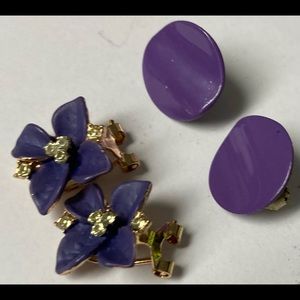 (2) 80’s vintage clip on earrings sets